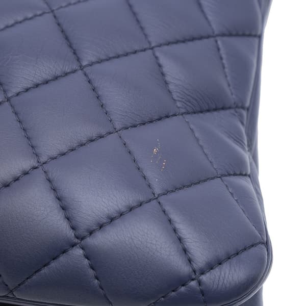 Pre-owned Chanel Quilted Lambskin Daily Shopping Tote Purple