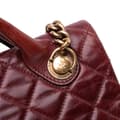 Pikkukuva 9 / 10: Pre-owned Chanel Medium Glazed Calfskin Castle Rock Top Handle Flap Red
