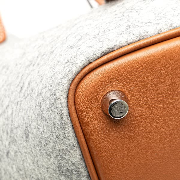 Pre-owned Hermès Feutre and Swift Picotin Lock 18 Gray