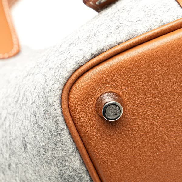 Pre-owned Hermès Feutre and Swift Picotin Lock 18 Gray