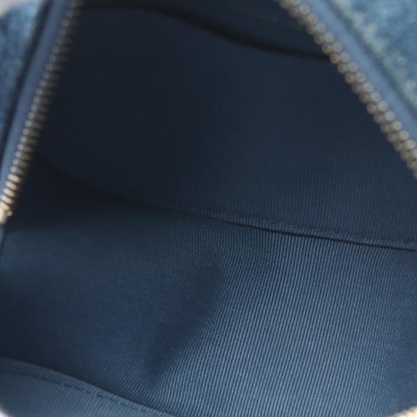 Pre-owned Chanel Denim 19 Round Clutch with Chain Blue