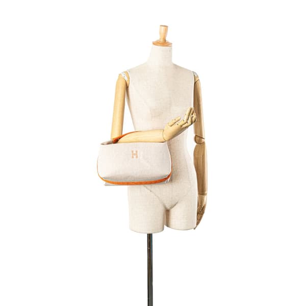 Pre-owned Hermès Large Toile Bride a Brac Brown