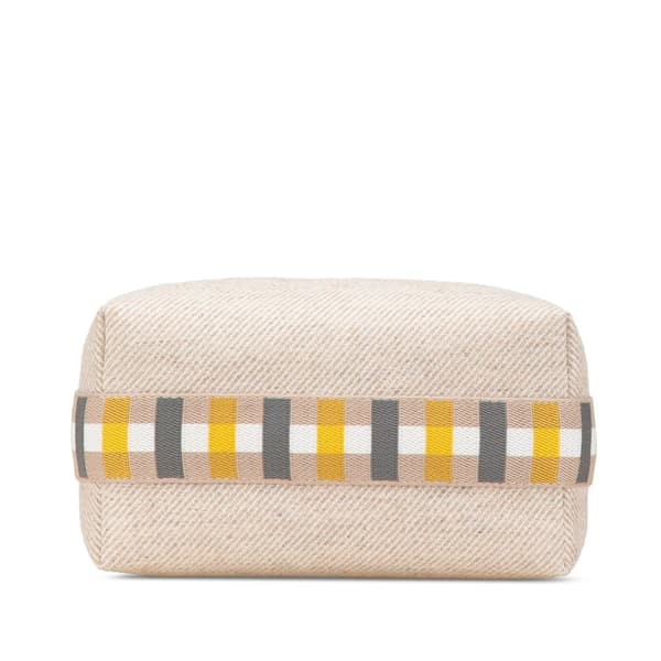 Pre-owned Hermès Small Wool Au Carre Bride A Brac Brown
