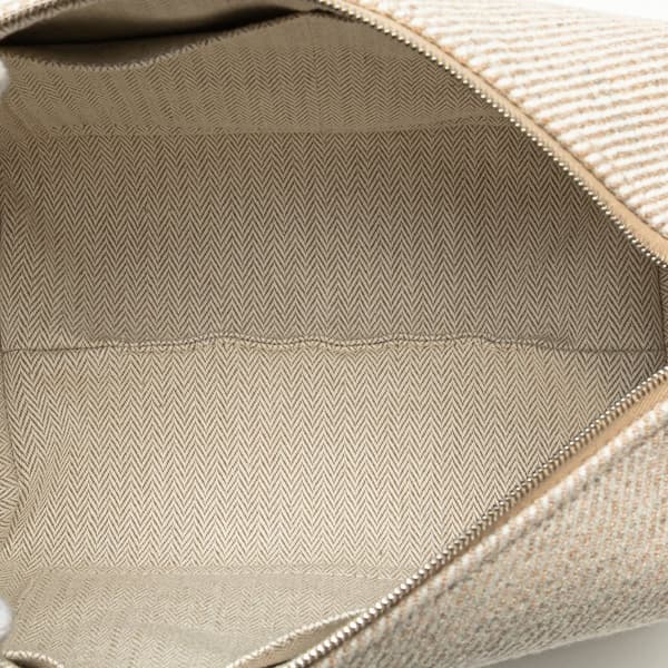 Pre-owned Hermès Small Wool Au Carre Bride A Brac Brown
