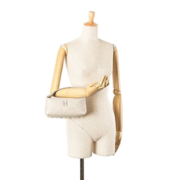 Pre-owned Hermès Small Wool Au Carre Bride A Brac Brown