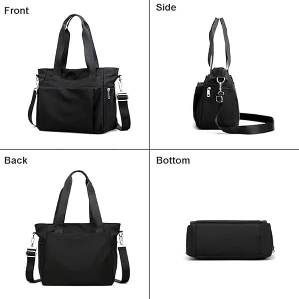 Vattentät Nylon Handväska Dam Stor Tote Axelväska Crossbody 38x17x28cm