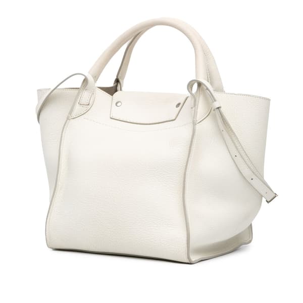 Pre-owned Celine Small Leather Big Bag White