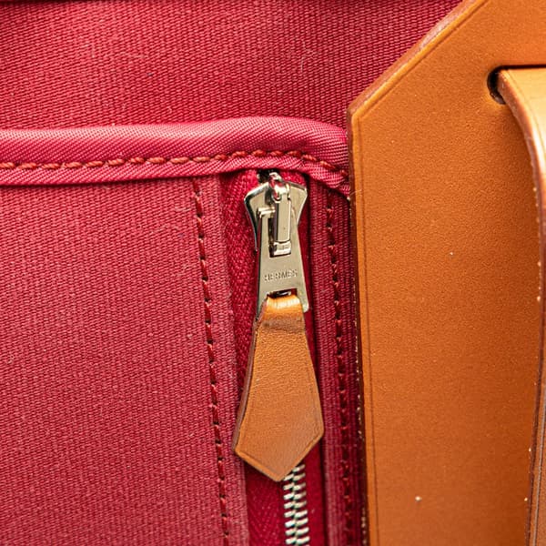 Pre-owned Hermès Toile Herbag Zip 31 Red
