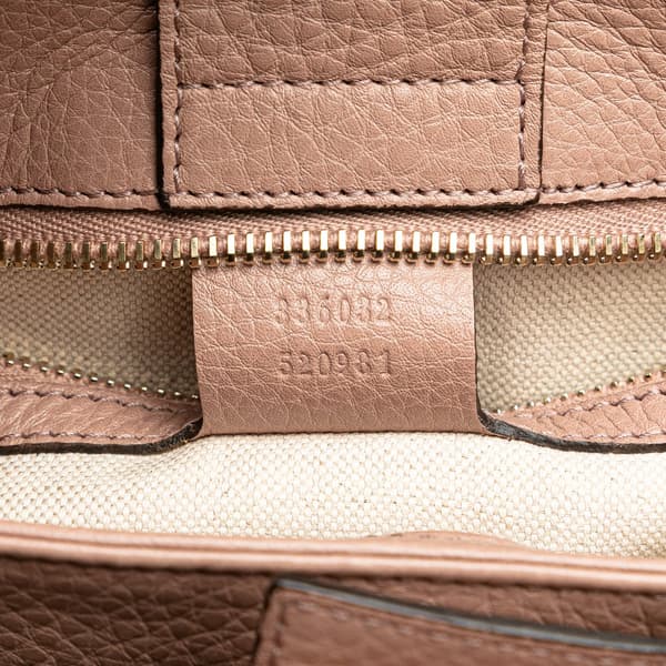 Pre-owned Gucci Small Calfskin Bamboo Shopper Satchel Pink