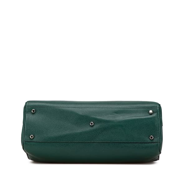 Pre-owned Gucci Medium Zumi Leather Satchel Green
