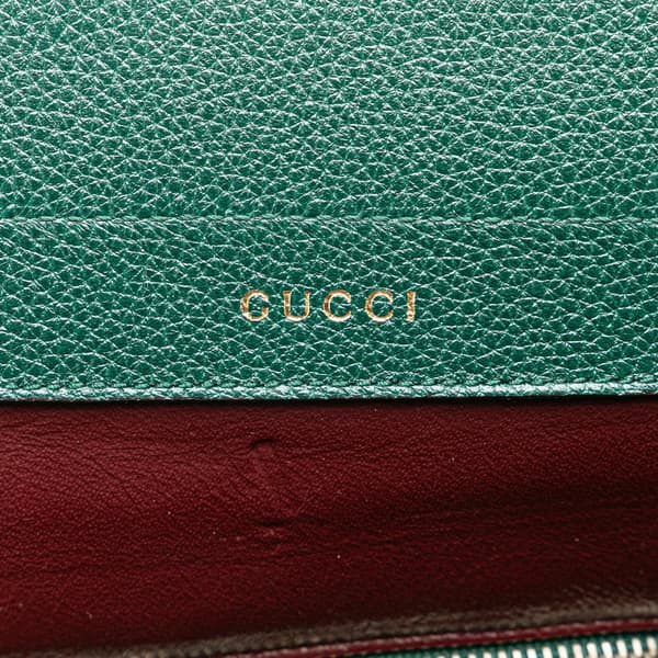 Pre-owned Gucci Medium Zumi Leather Satchel Green