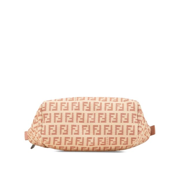 Pre-owned Fendi Mini Zucchino Canvas Handbag Brown