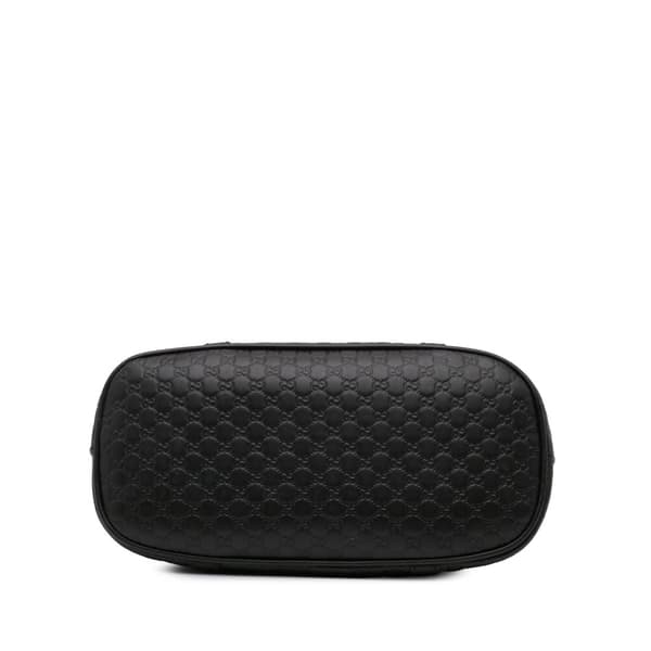 Pre-owned Gucci Mini Microguccissima Dome Satchel Black
