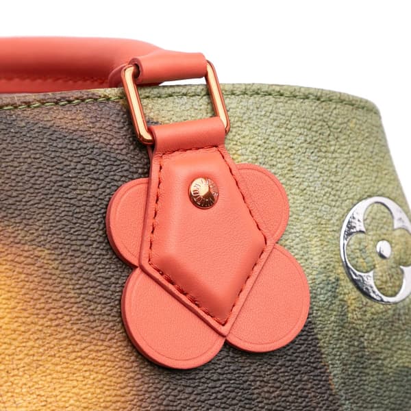Pre-owned Louis Vuitton Jeff Koons Masters Collection Da Vinci Montaigne MM Brown
