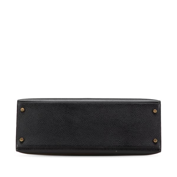 Pre-owned Hermès Ardennes Kelly Sellier 35 Black