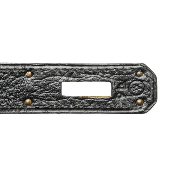 Pre-owned Hermès Ardennes Kelly Sellier 35 Black