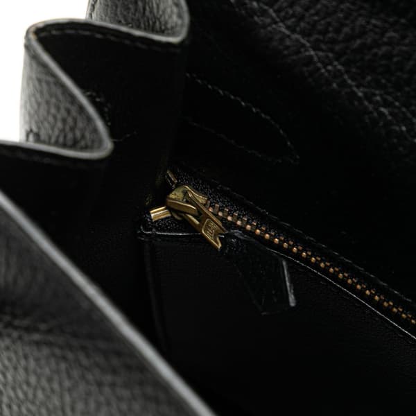 Pre-owned Hermès Ardennes Kelly Sellier 35 Black