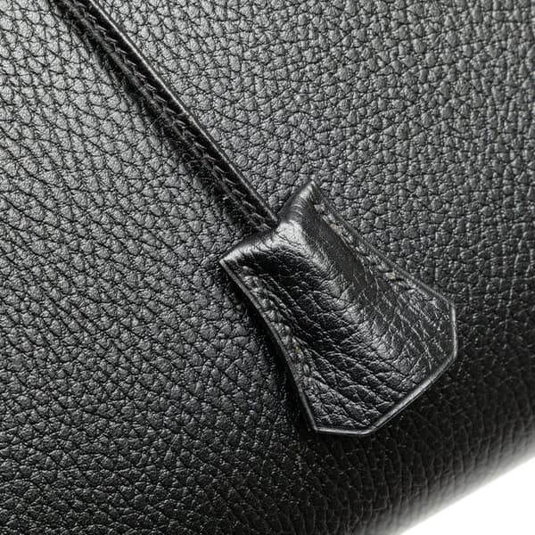Pre-owned Hermès Ardennes Kelly Sellier 35 Black