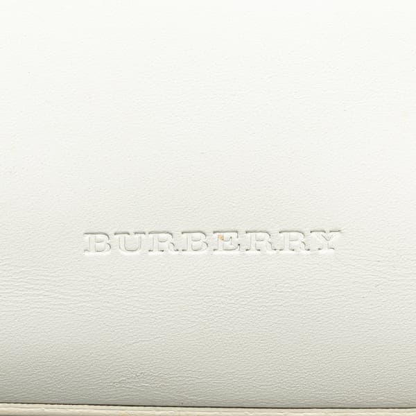 Pre-owned Burberry Leather Handbag White