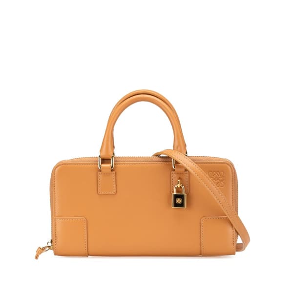 Pre-owned LOEWE Leather Amazona Pouch Brown