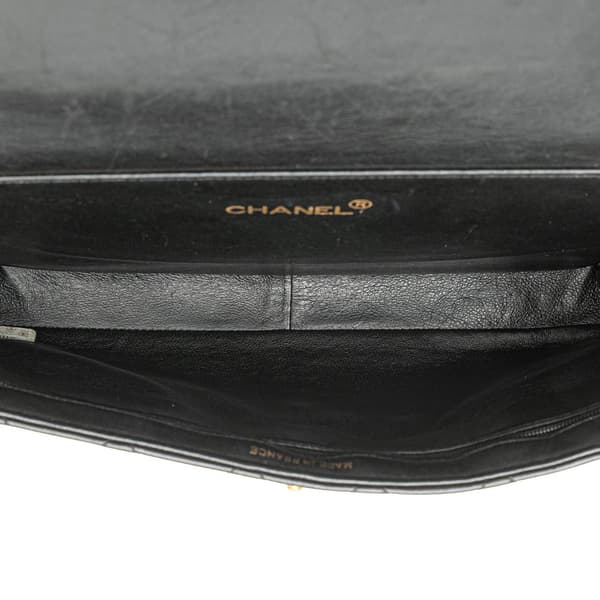 Pre-owned Chanel Quilted Lambskin Double Sided Flap Black