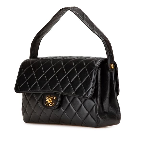 Pre-owned Chanel Quilted Lambskin Double Sided Flap Black