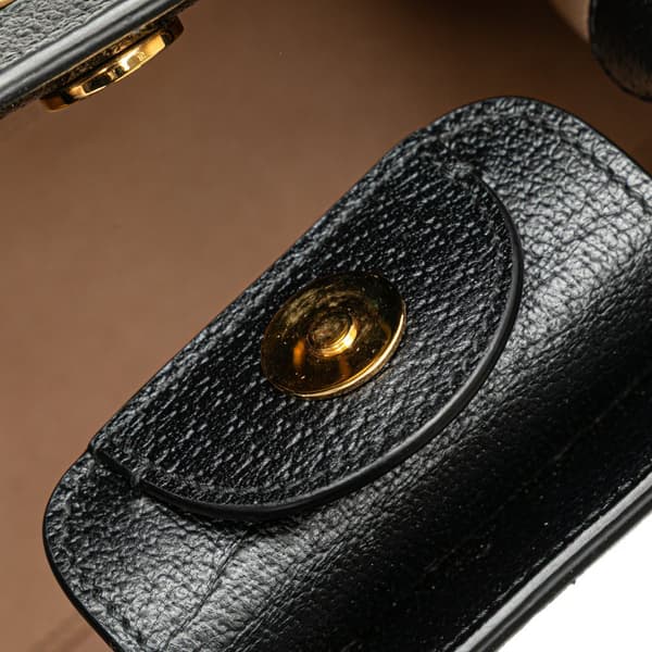 Pre-owned Gucci Small Calfskin Bamboo Diana Satchel Black