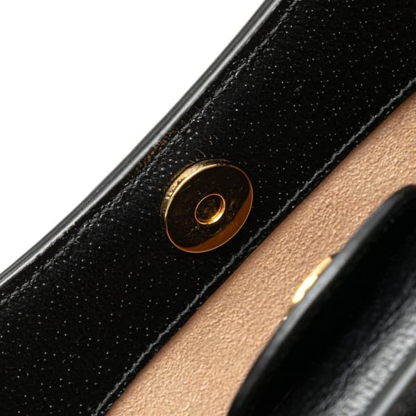Pre-owned Gucci Small Calfskin Bamboo Diana Satchel Black