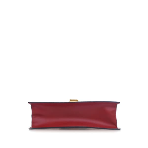 Pre-owned Gucci Small Leather Sylvie Satchel Red