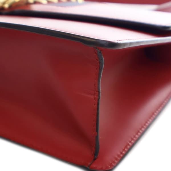 Pre-owned Gucci Small Leather Sylvie Satchel Red