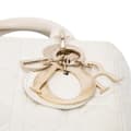Miniatyrbild 7 av 10: Pre-owned Dior Small Lambskin Cannage My ABCDior Lady Dior White