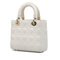 Miniatyrbild 2 av 10: Pre-owned Dior Small Lambskin Cannage My ABCDior Lady Dior White