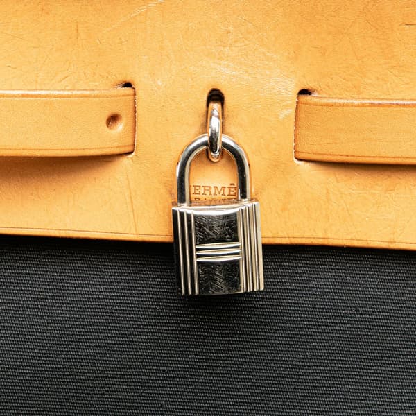 Pre-owned Hermès Toile Herbag PM Black
