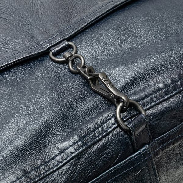 Pre-owned Bottega Veneta Intrecciato Trimmed Leather Top Handle Bag Blue