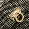 Miniatyrbillede 8 af 10: Pre-owned Ferragamo Wicker Gancini Iconic Top Handle Bag Black