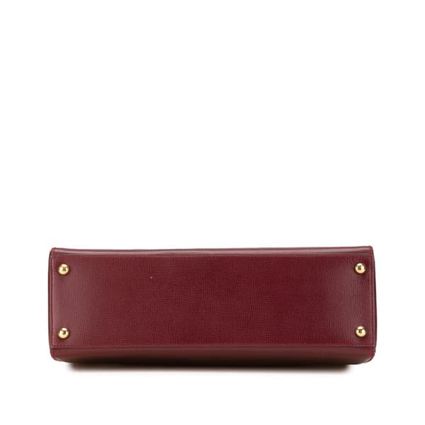 Pre-owned Cartier Leather Must de Cartier Turn Lock Handbag Red