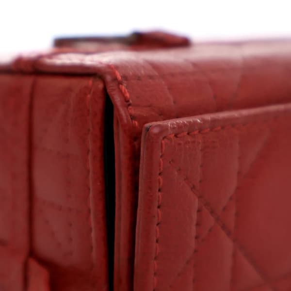 Pre-owned Dior Calfskin Cannage Vanity Bag Red