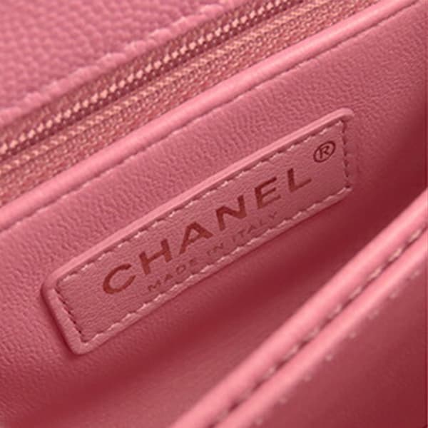 Pre-owned Chanel Extra Mini Caviar and Lizard Embossed Coco Top Handle Bag Pink