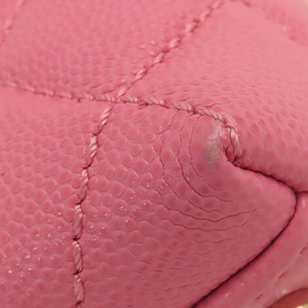 Pre-owned Chanel Extra Mini Caviar and Lizard Embossed Coco Top Handle Bag Pink