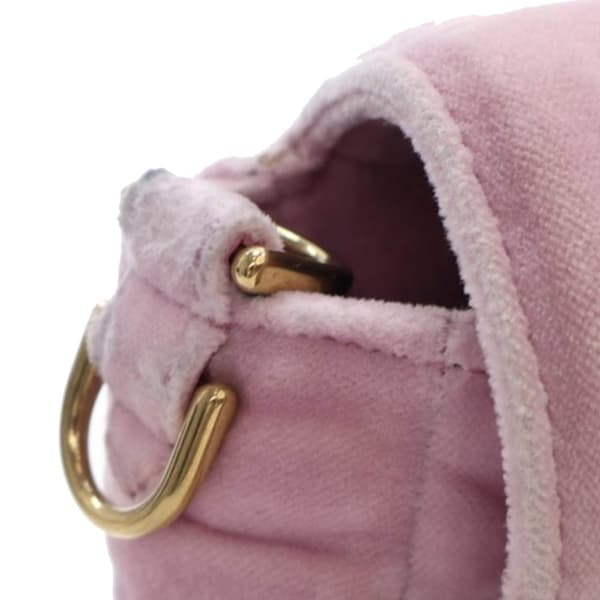 Pre-owned Fendi Zucca Embossed Velvet Baguette Satchel Pink