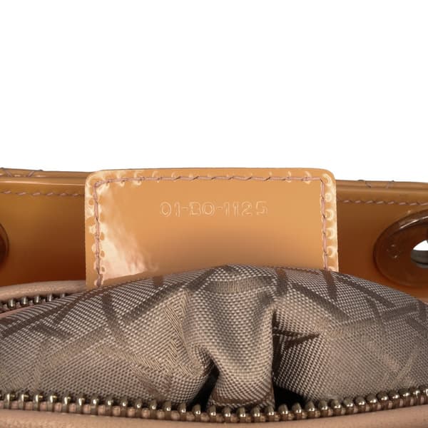 Pre-owned Dior Medium Patent Cannage Lady Dior Brown