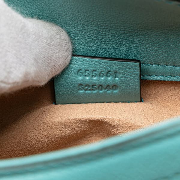 Pre-owned Gucci Mini Leather Bamboo Diana Satchel Blue
