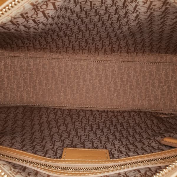 Pre-owned Dior Large Patent Cannage Lady Dior Brown