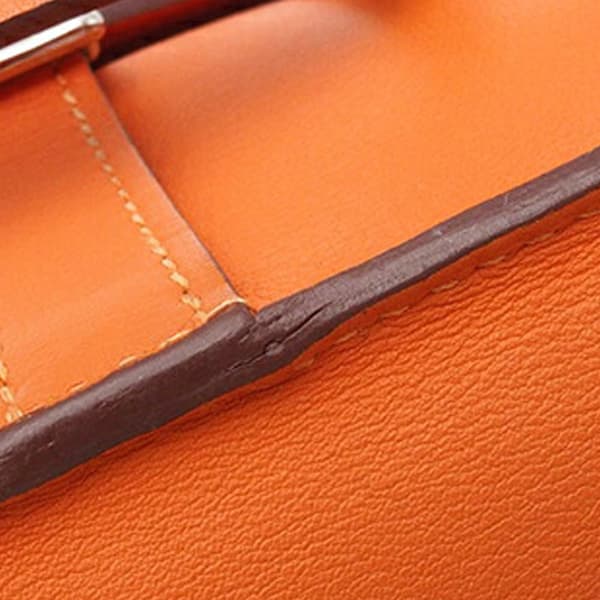 Pre-owned Hermès Mini Swift Halzan 22 Orange