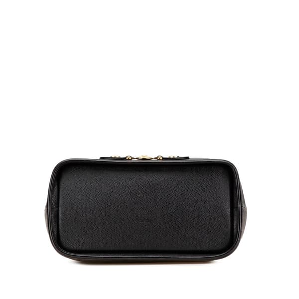 Pre-owned Versace Leather Sunburst Handbag Black
