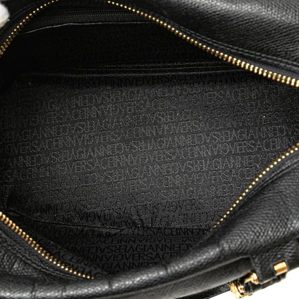 Pre-owned Versace Leather Sunburst Handbag Black