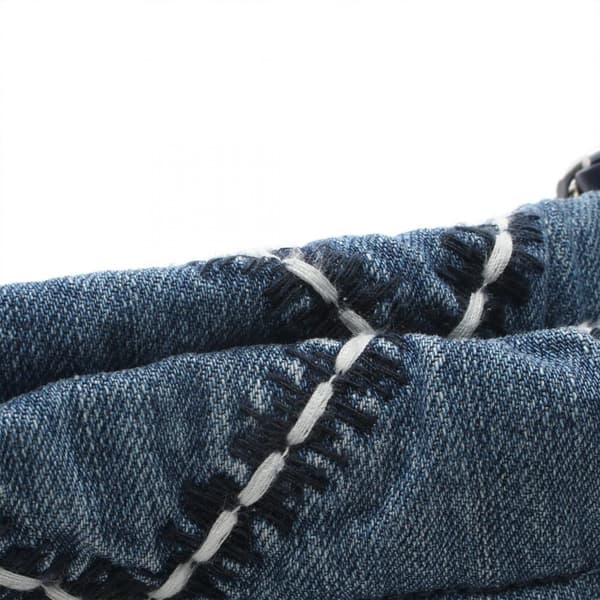 Pre-owned Chanel Mini Denim Stitched 22 Handbag Blue
