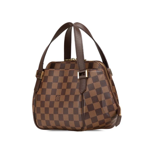 Pre-owned Louis Vuitton Damier Ebene Belem PM Brown