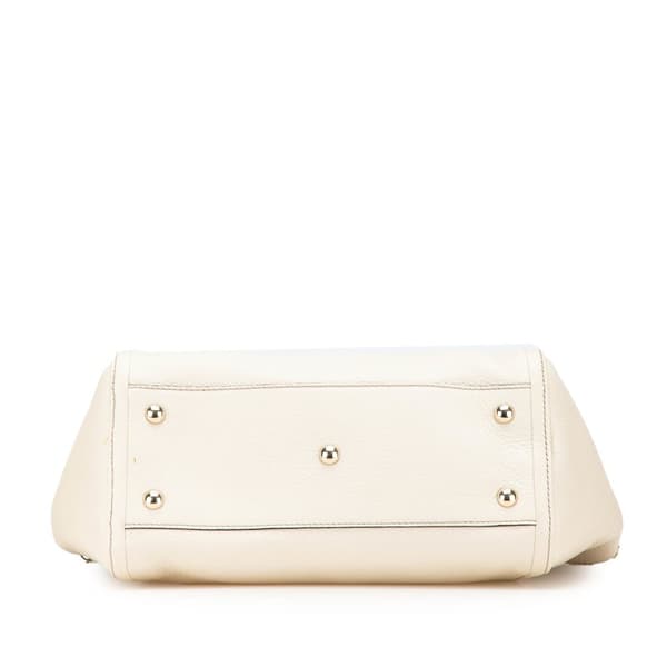 Pre-owned Gucci Small Leather Soho Top Handle Bag White