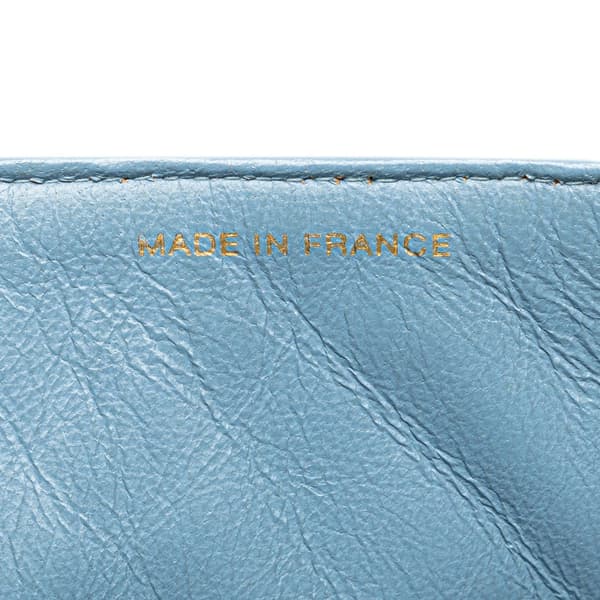 Pre-owned Chanel Denim Kelly Top Handle Bag Blue